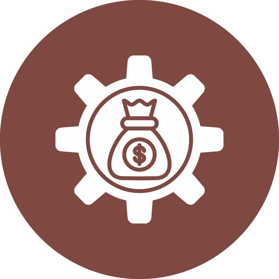 Asset Management Glyph Multi Circle Icon vector