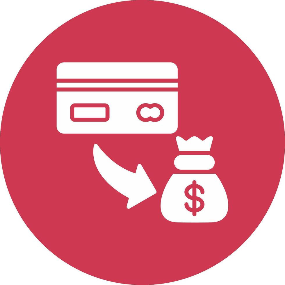Credit Glyph Multi Circle Icon vector