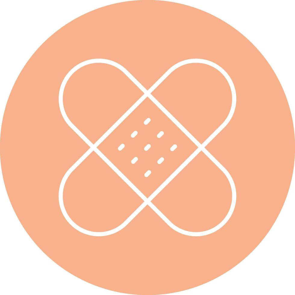 Band Aid Line Multi Circle Icon vector