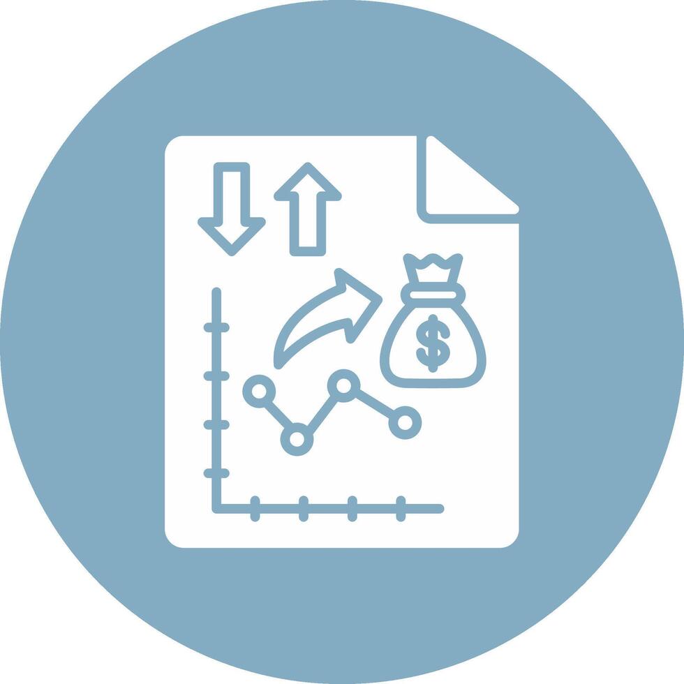Money Strategy Glyph Multi Circle Icon vector