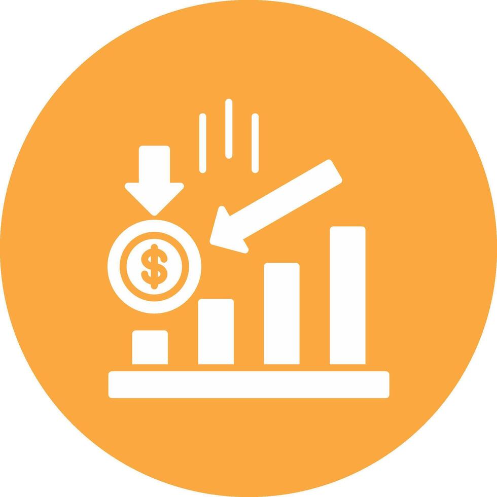 Losses Glyph Multi Circle Icon vector