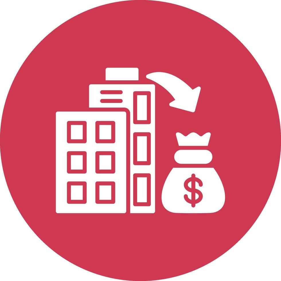 Market Investment Glyph Multi Circle Icon vector