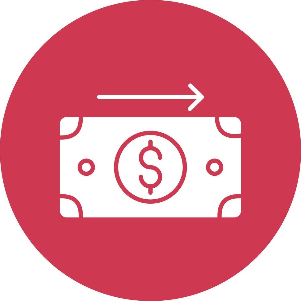 Send Money Glyph Multi Circle Icon vector