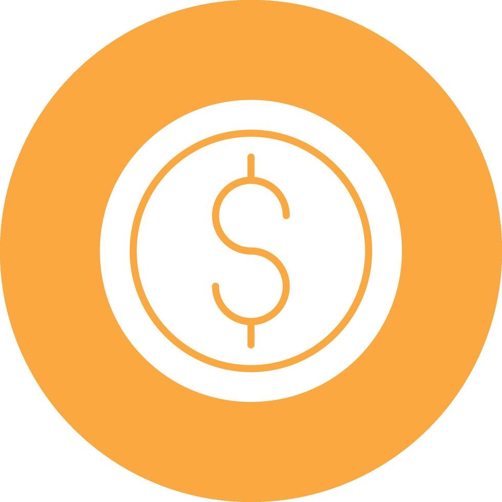 Coin Glyph Multi Circle Icon vector
