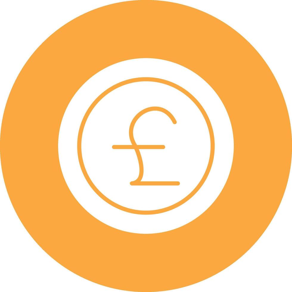 Pounds Glyph Multi Circle Icon vector