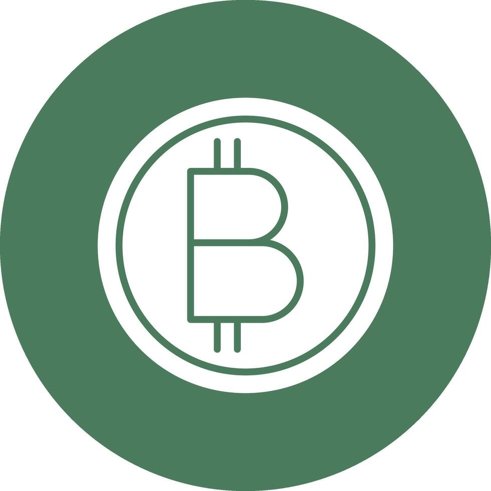 Bitcoin Glyph Multi Circle Icon vector