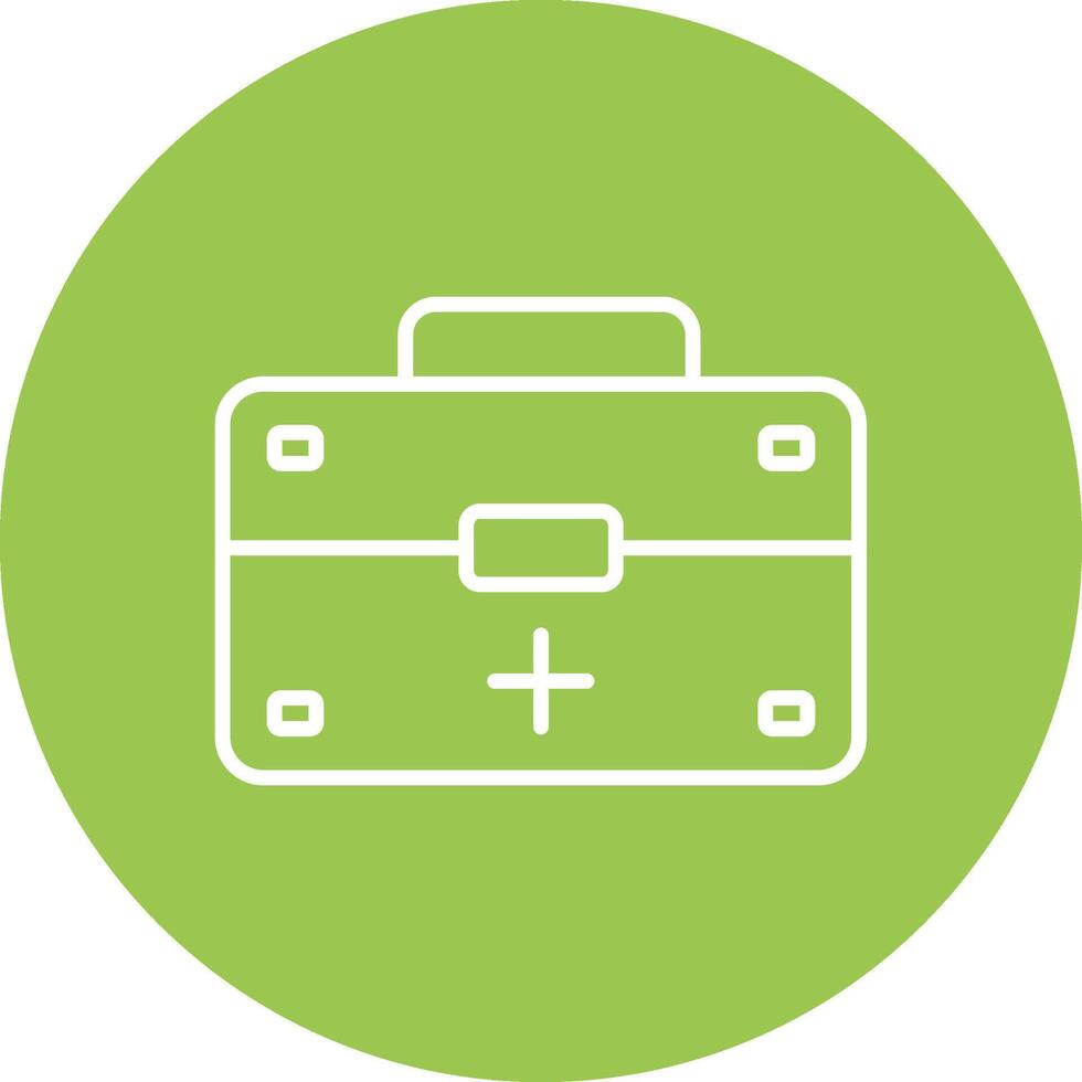 First Aid Kit Line Multi Circle Icon vector