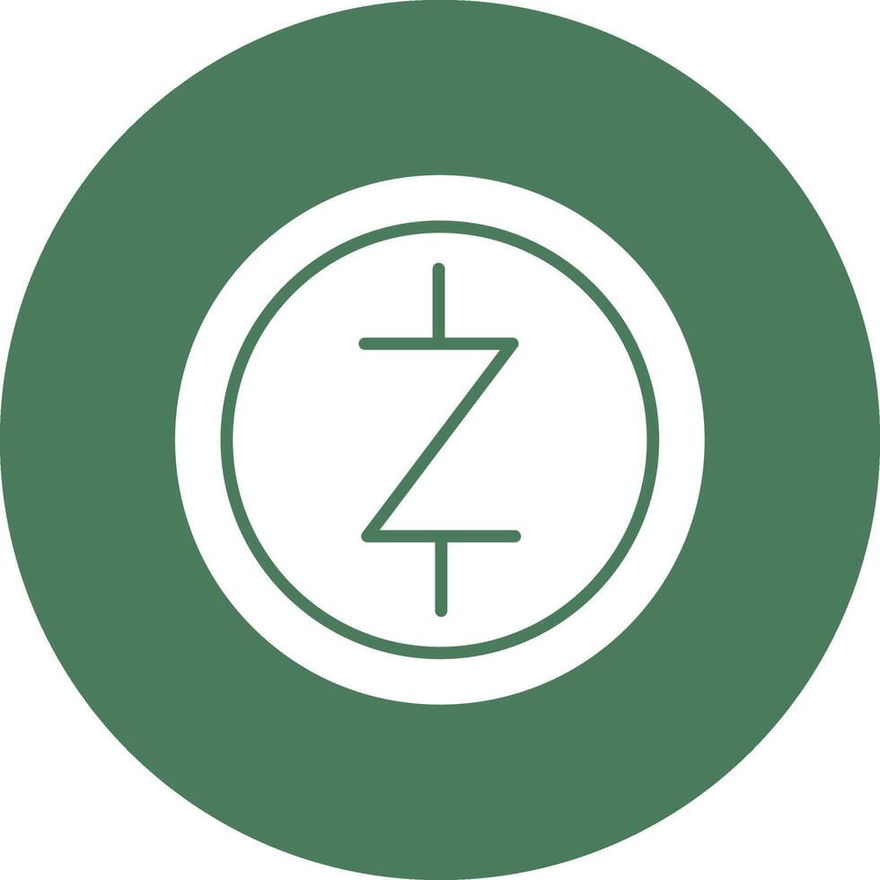 Zcash Glyph Multi Circle Icon vector