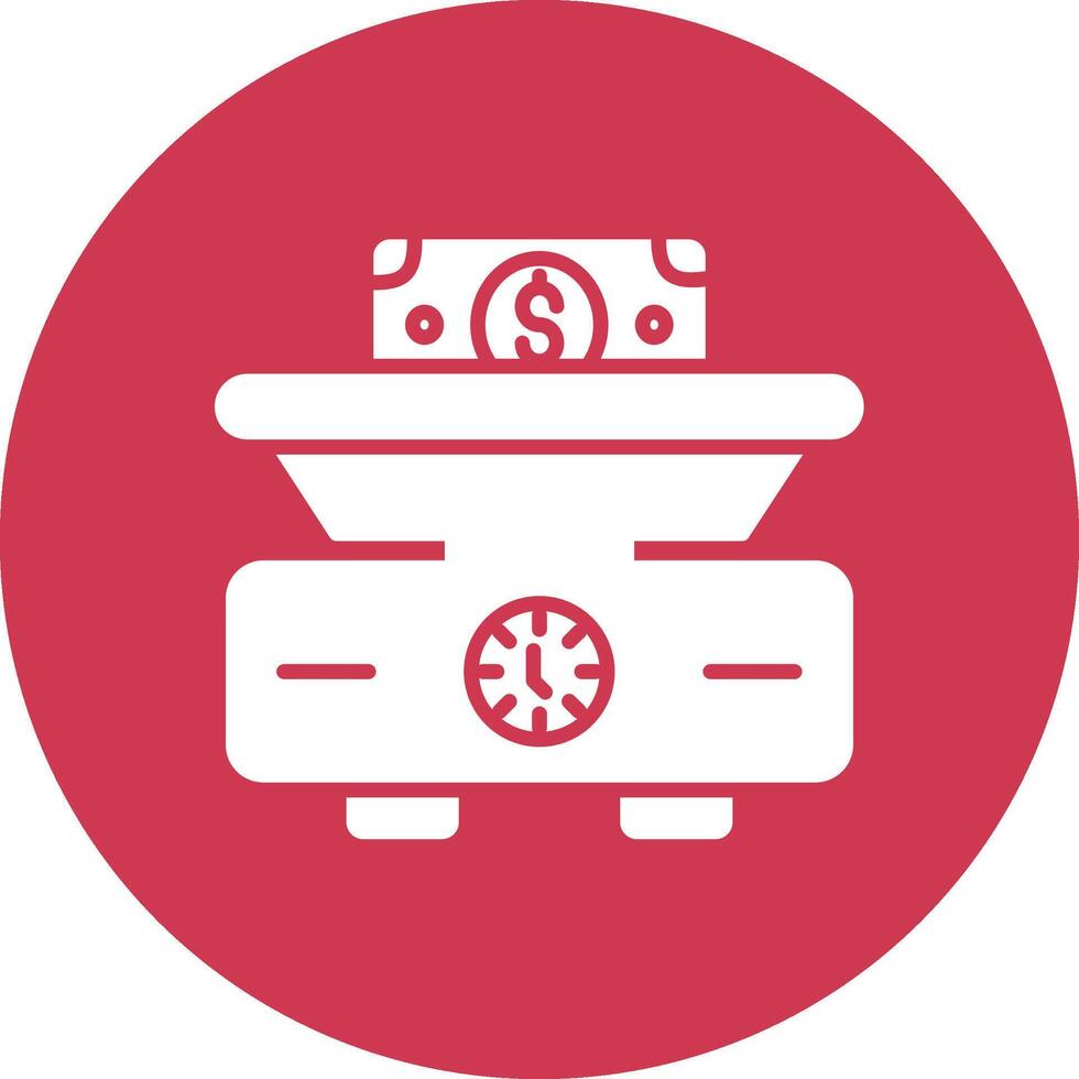 Weighing Scale Glyph Multi Circle Icon vector