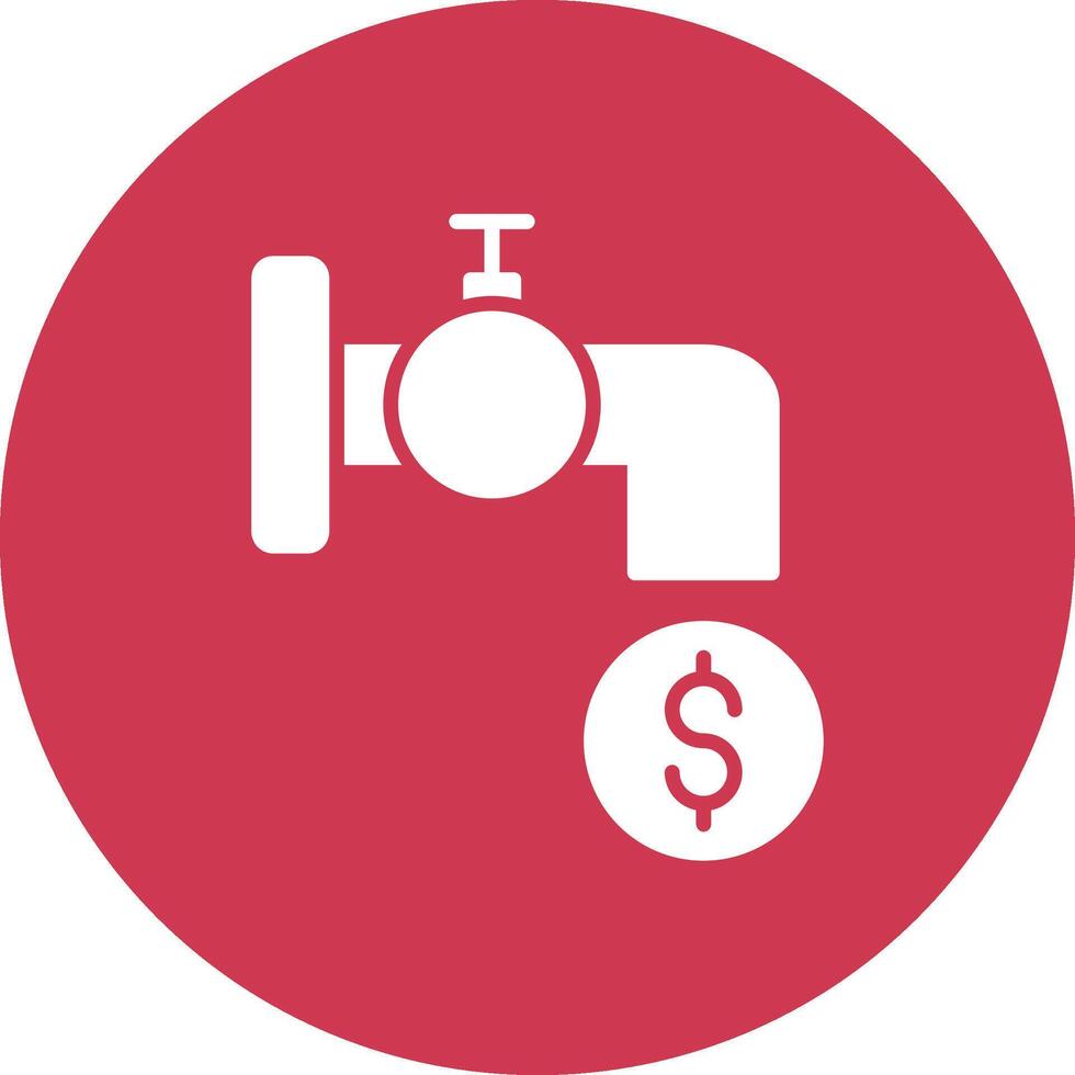 Tap Water Glyph Multi Circle Icon vector