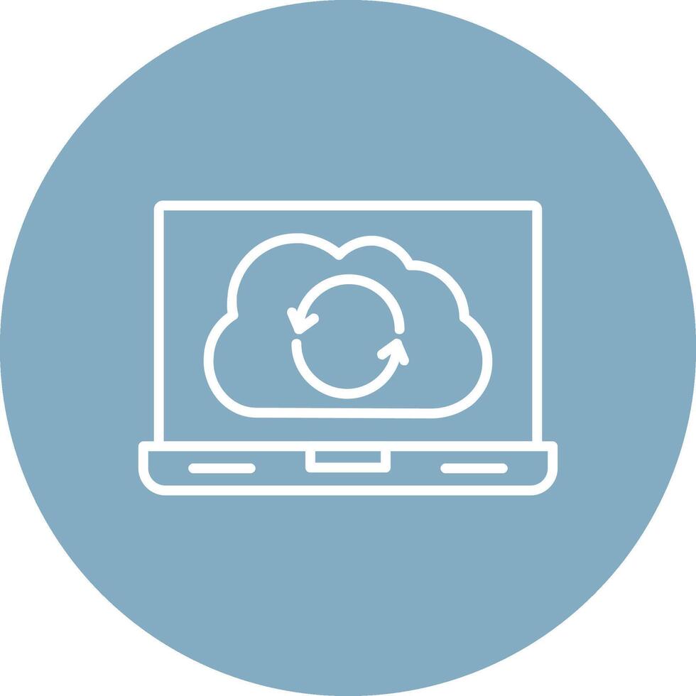 Syncronization Line Multi Circle Icon vector