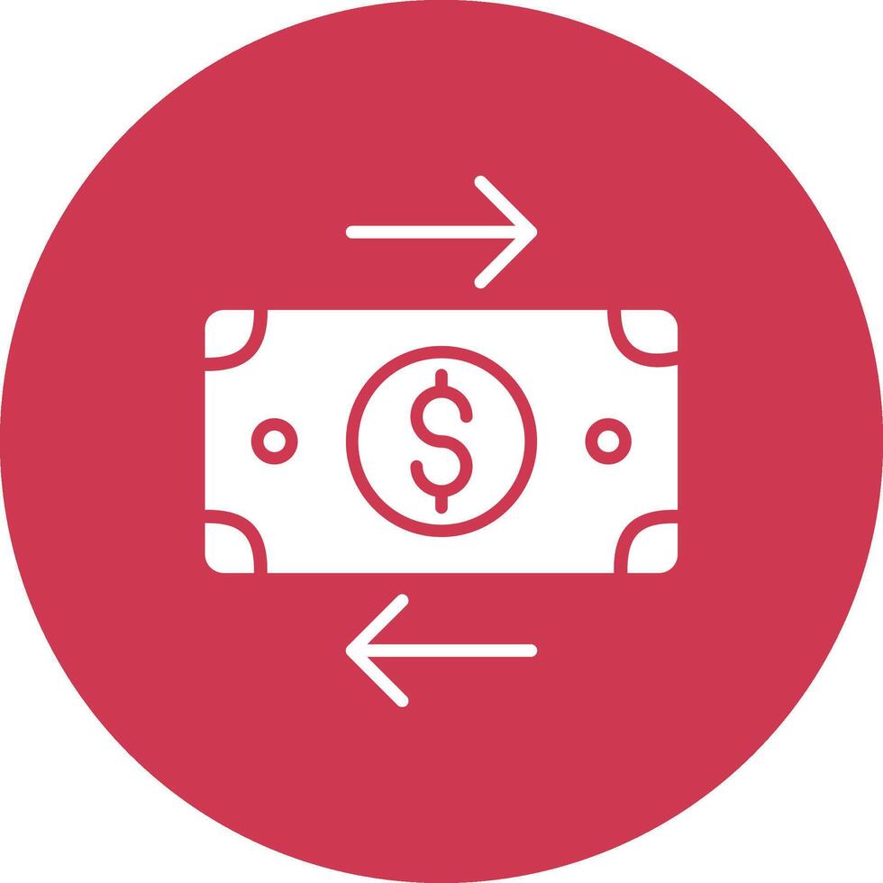 Bank Transfer Glyph Multi Circle Icon vector