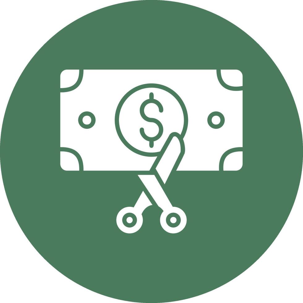 Cutting Glyph Multi Circle Icon vector