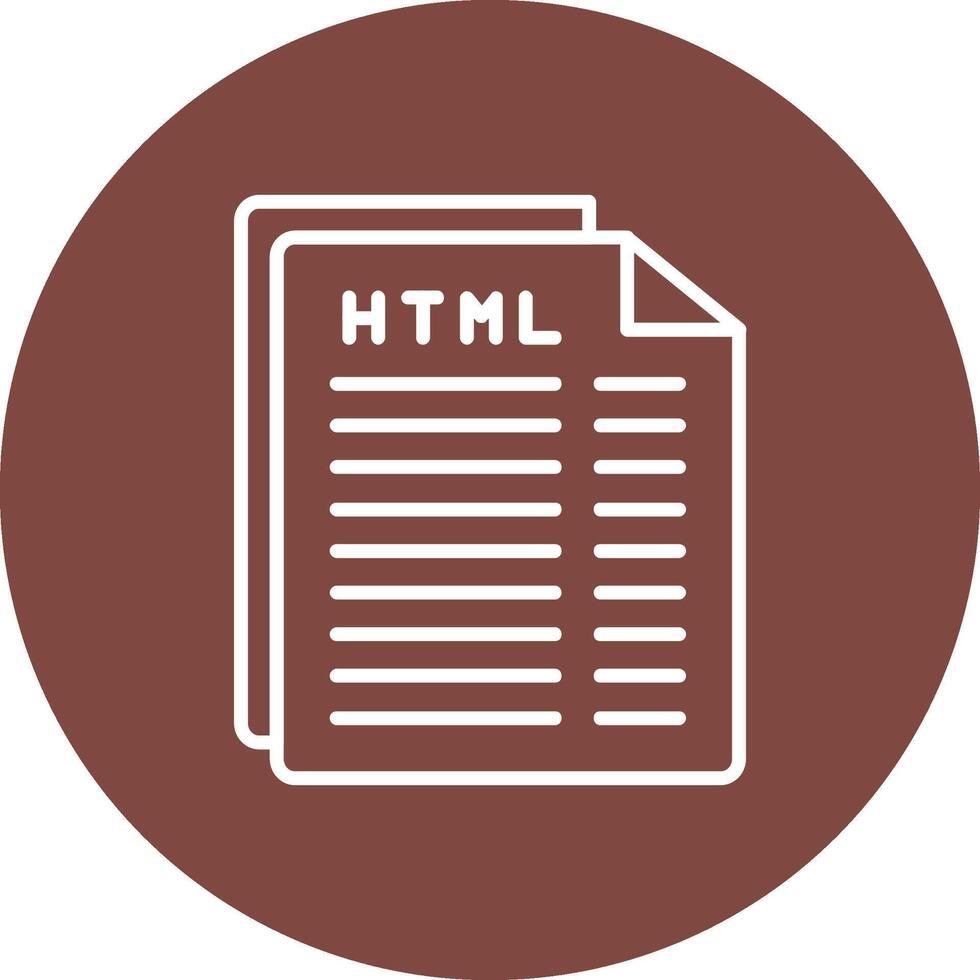 Html File Line Multi Circle Icon vector