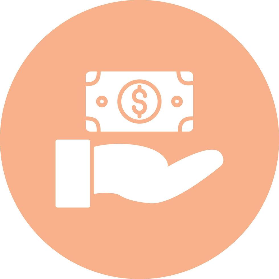 Give Money Glyph Multi Circle Icon vector