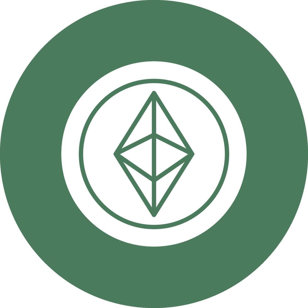 Ethereum Glyph Multi Circle Icon vector