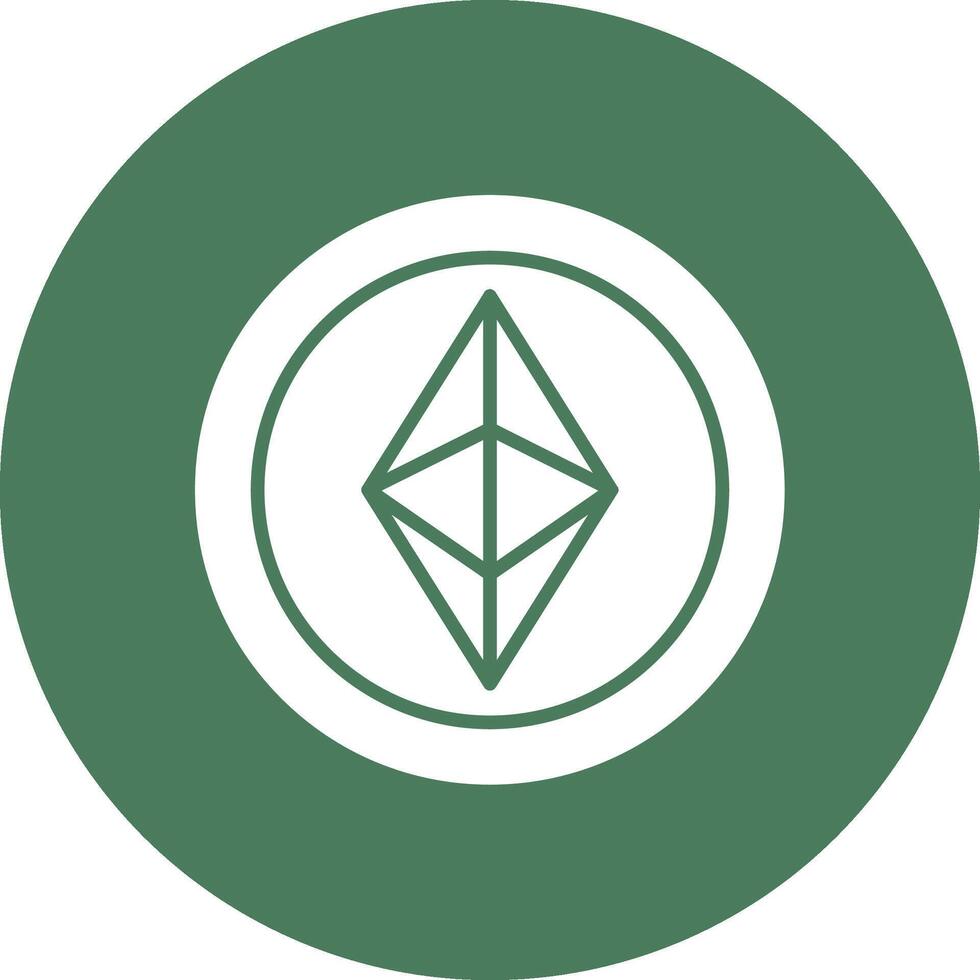 ethereum glifo multi circulo icono vector