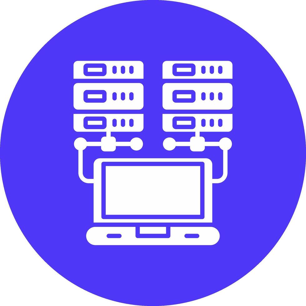 Data Network Glyph Multi Circle Icon vector