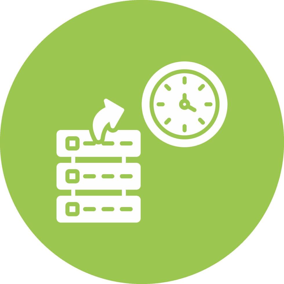Clock Time Glyph Multi Circle Icon vector