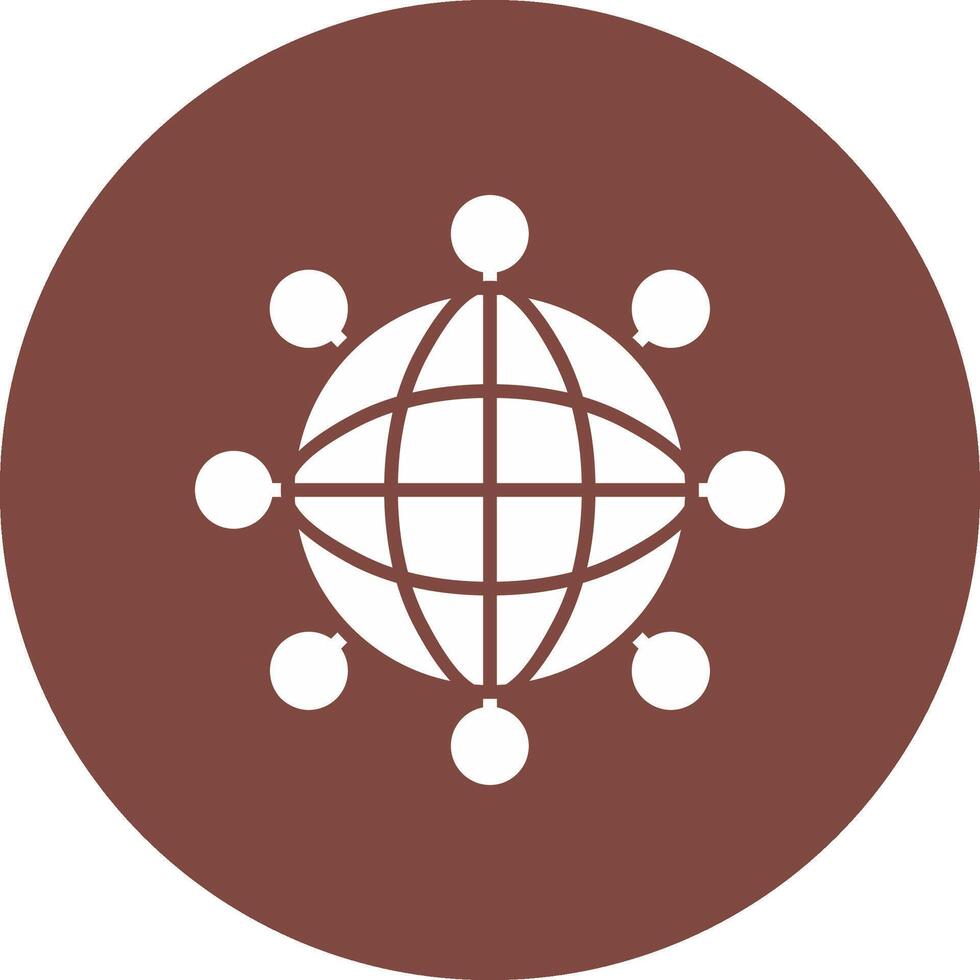 Internet Glyph Multi Circle Icon vector