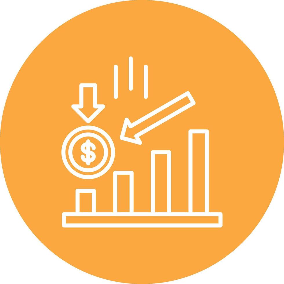 Losses Line Multi Circle Icon vector