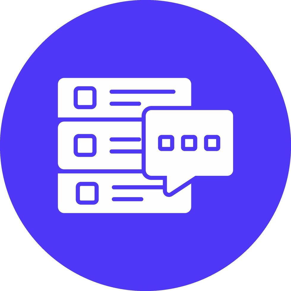 Database Message Glyph Multi Circle Icon vector