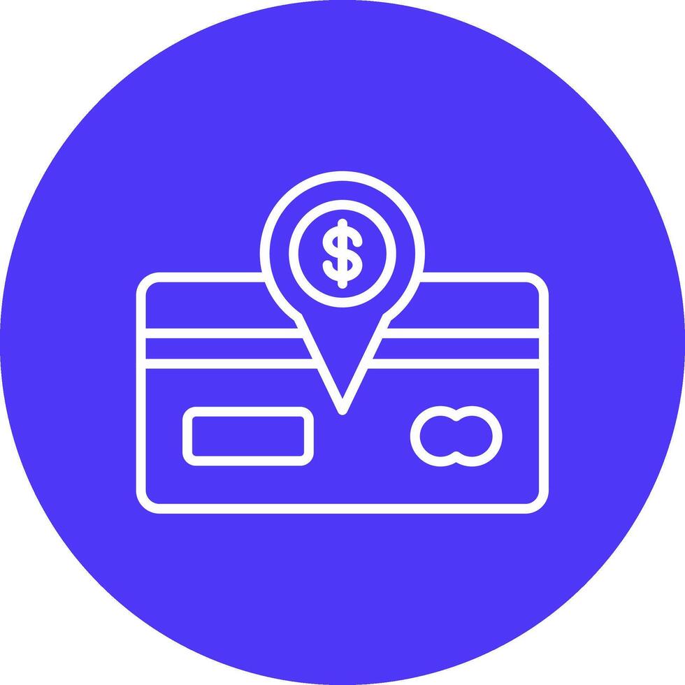 Direct Debit Line Multi Circle Icon vector