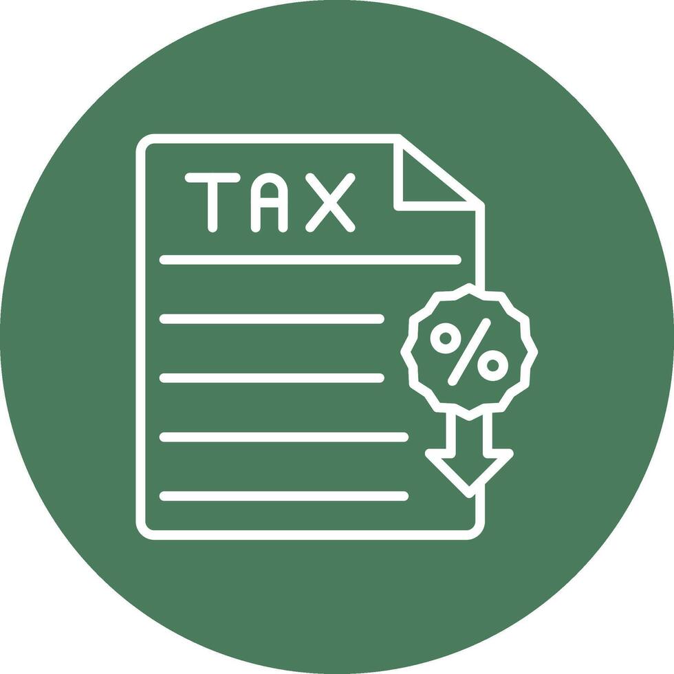 Tax Line Multi Circle Icon vector