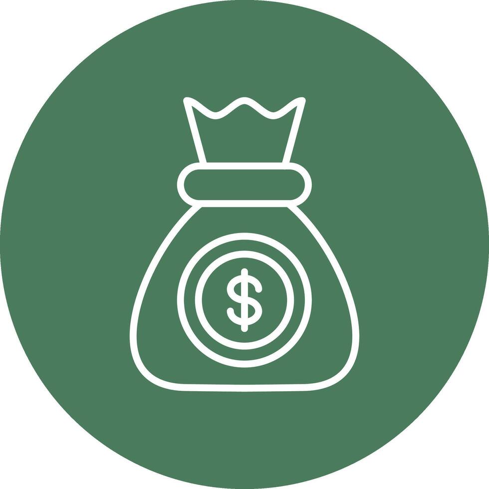 Money Line Multi Circle Icon vector