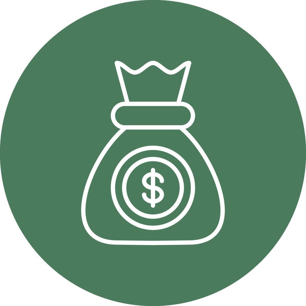 Money Line Multi Circle Icon vector