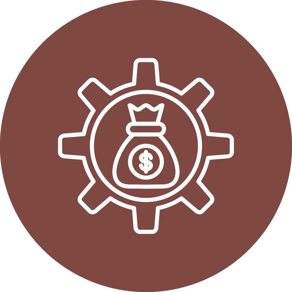 Asset Management Line Multi Circle Icon vector