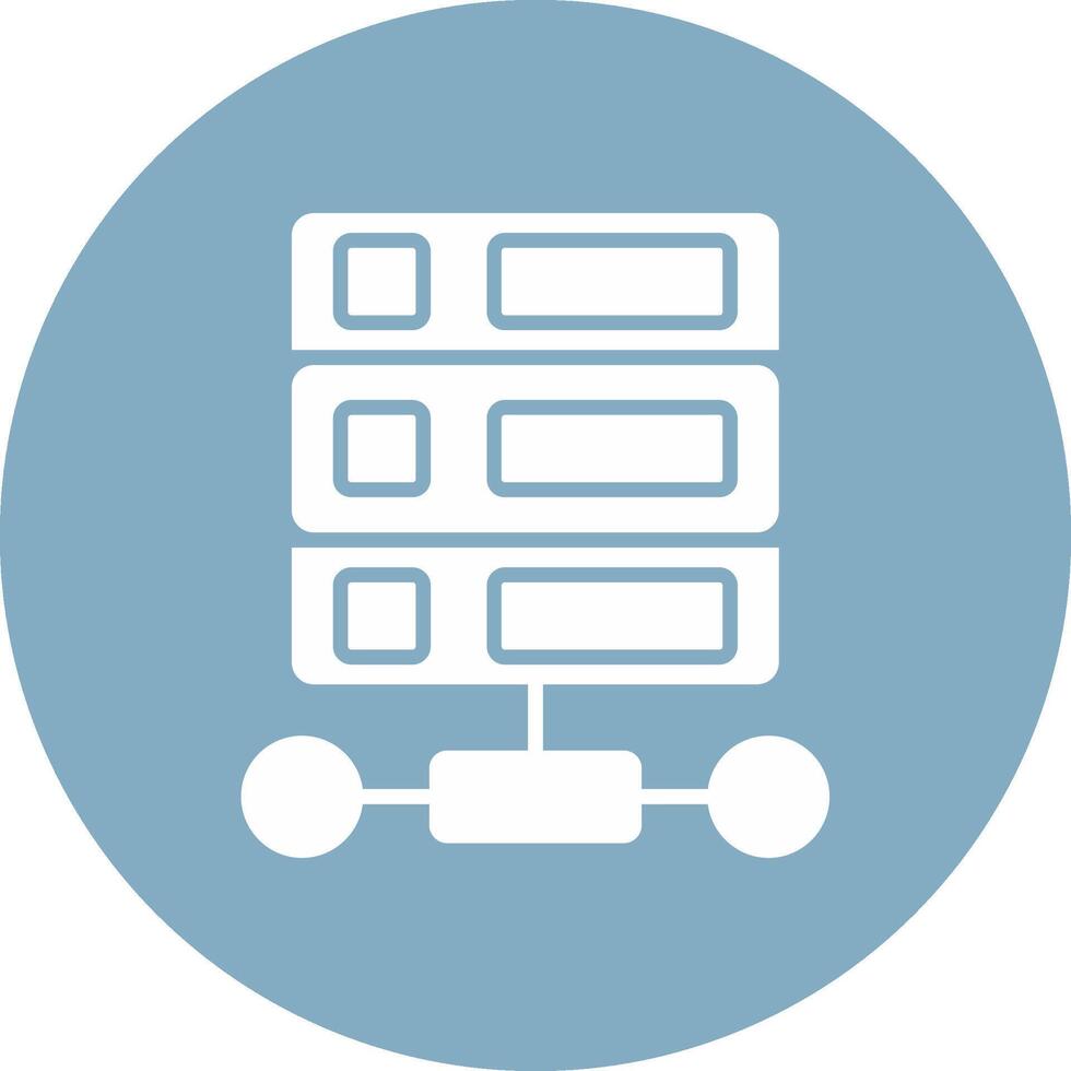 Database Glyph Multi Circle Icon vector