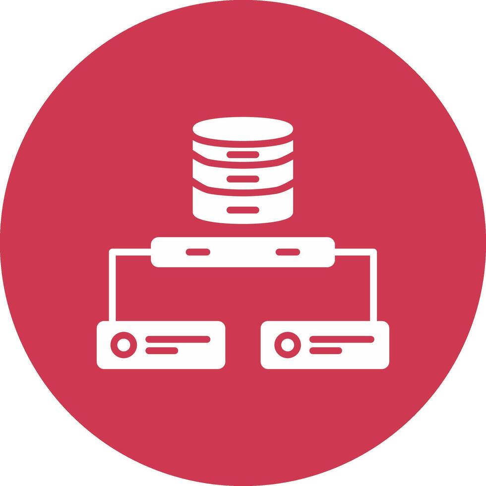 Data Network Glyph Multi Circle Icon vector