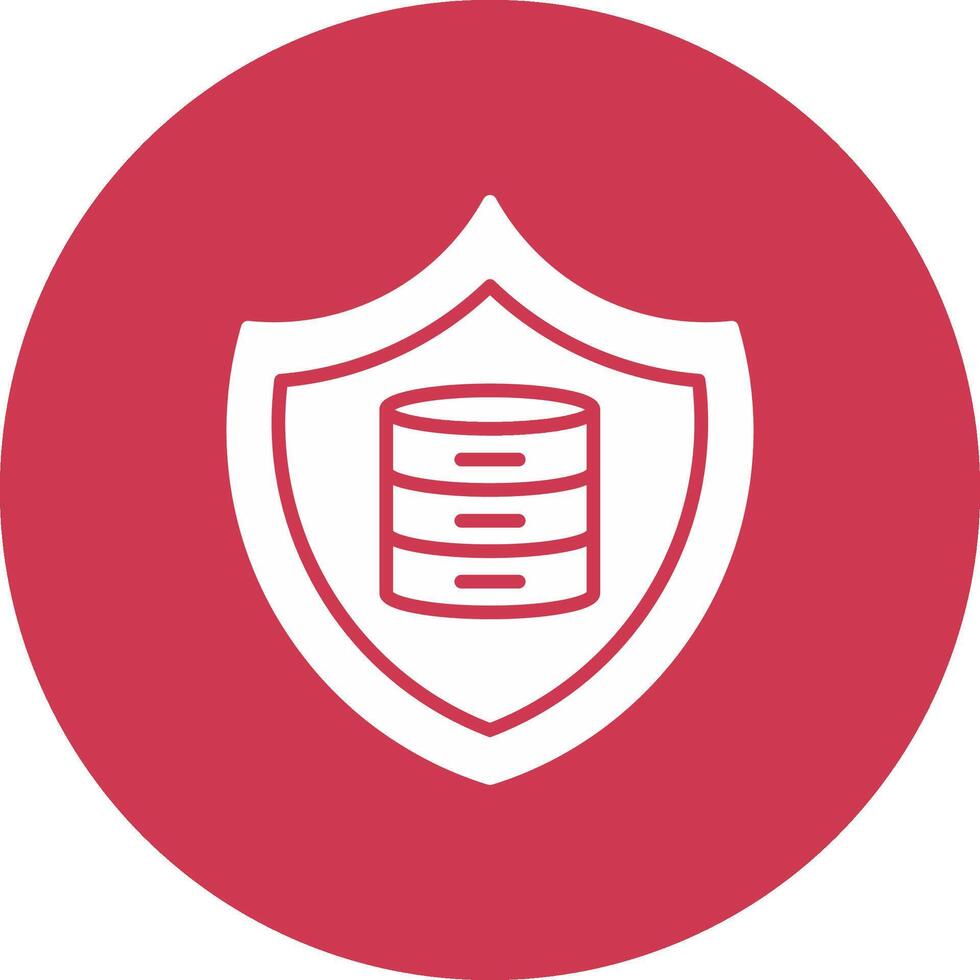 Secure Data Glyph Multi Circle Icon vector