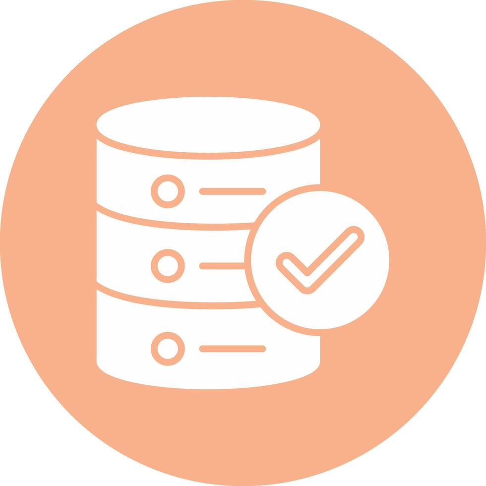 Approved Database Glyph Multi Circle Icon vector