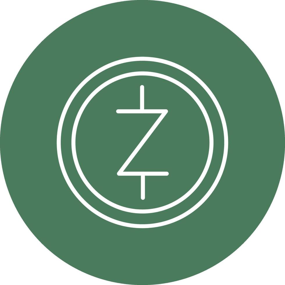 Zcash Line Multi Circle Icon vector