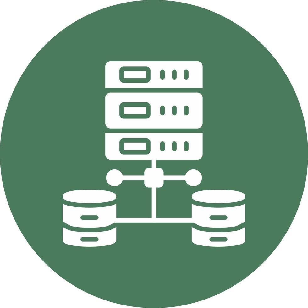Data Network Glyph Multi Circle Icon vector