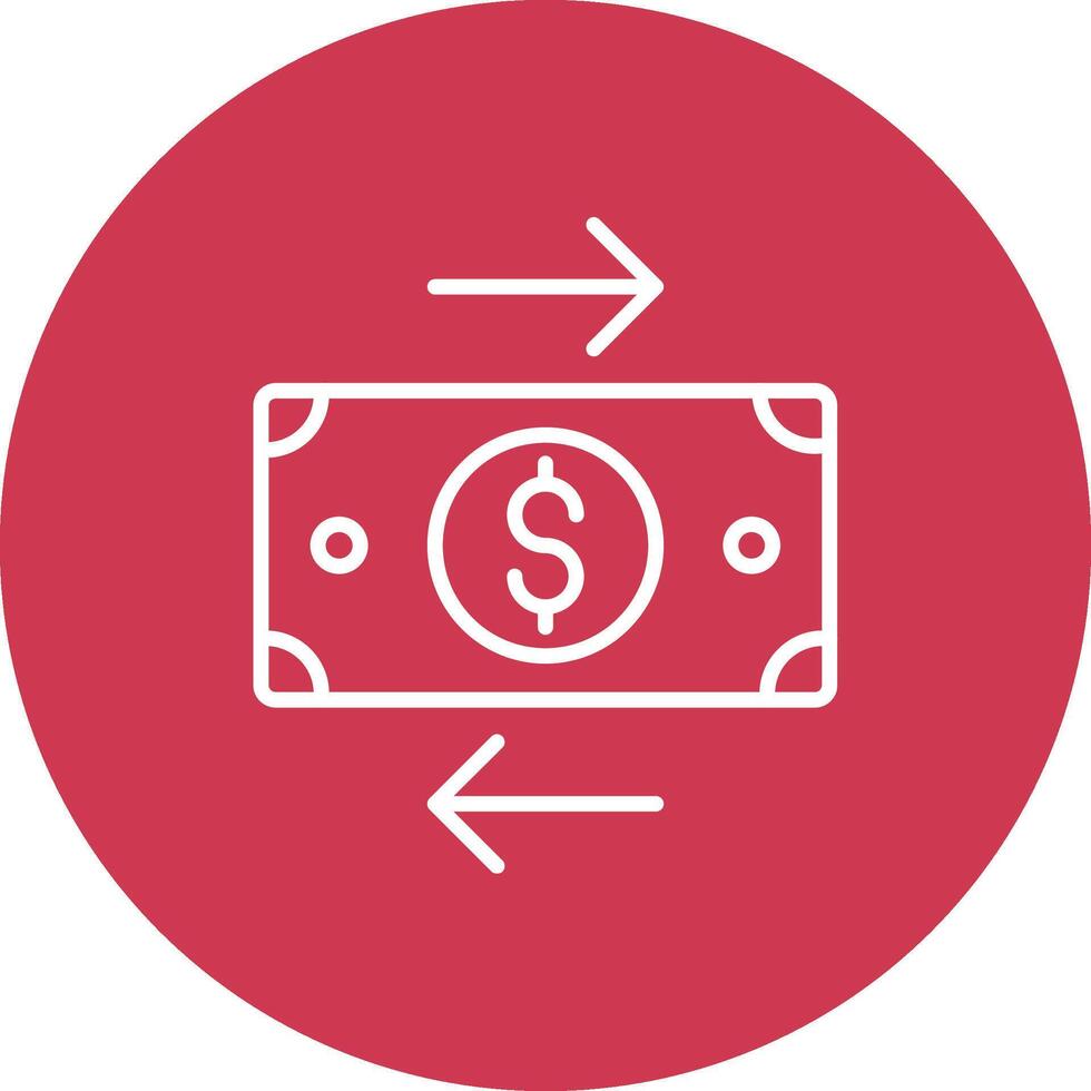 Bank Transfer Line Multi Circle Icon vector