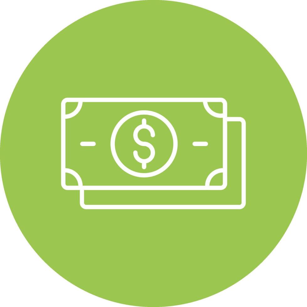 Dollar Line Multi Circle Icon vector