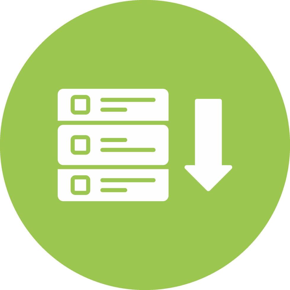 Database Glyph Multi Circle Icon vector