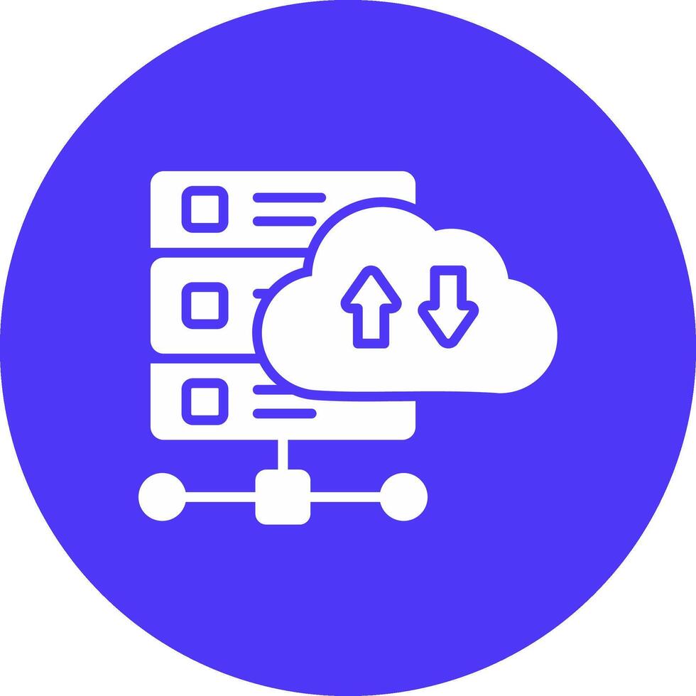 Data Transformation Glyph Multi Circle Icon vector
