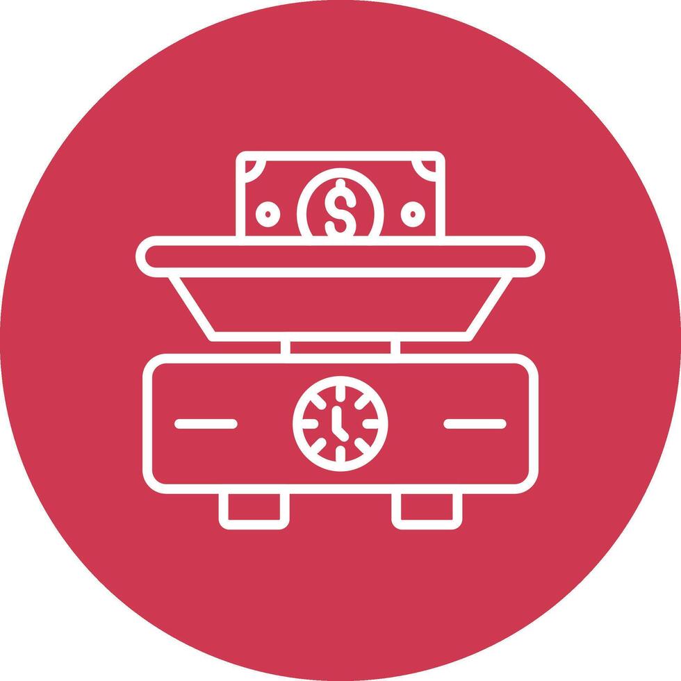 Weighing Scale Line Multi Circle Icon vector