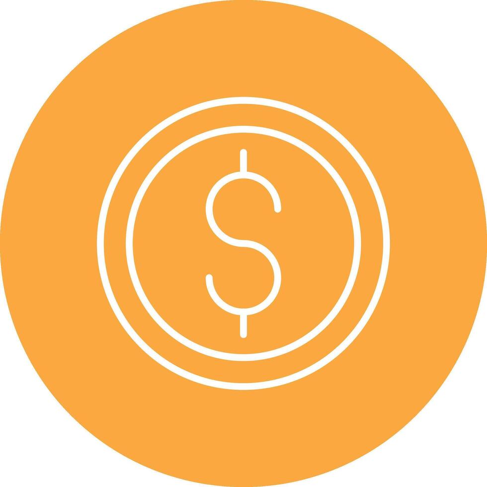 Coin Line Multi Circle Icon vector