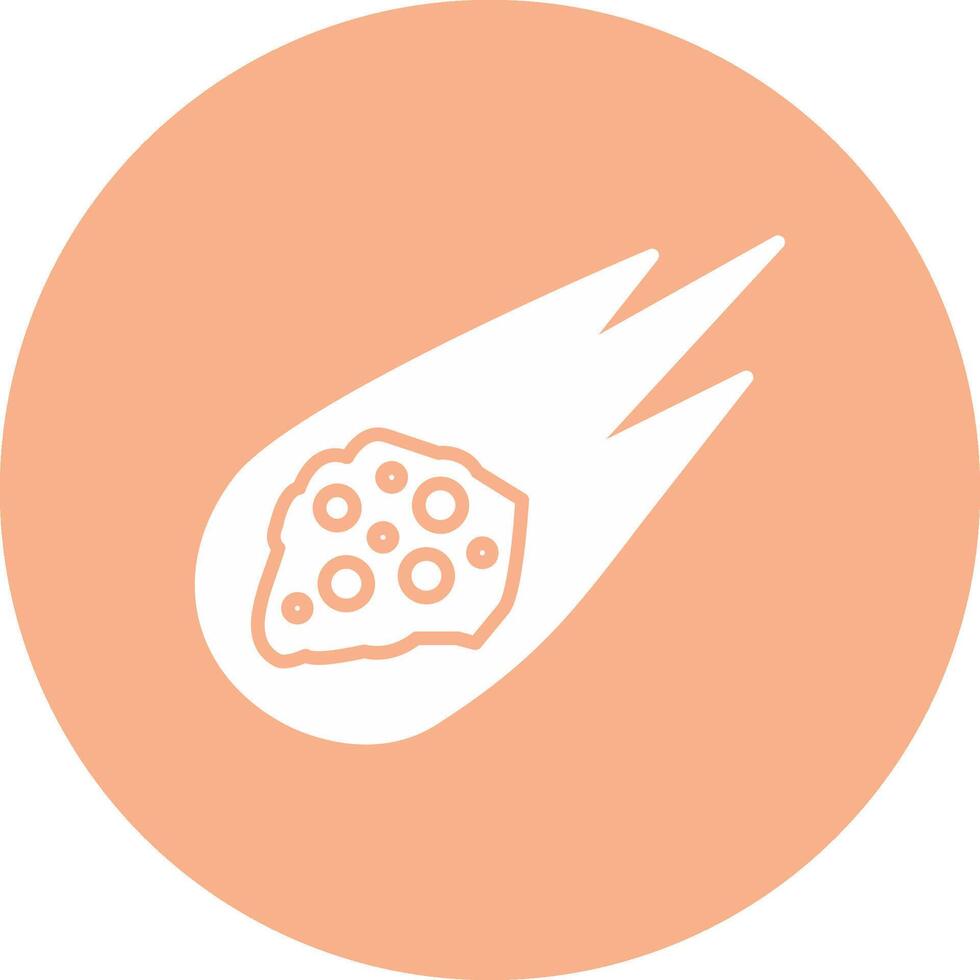 Asteroid Glyph Multi Circle Icon vector