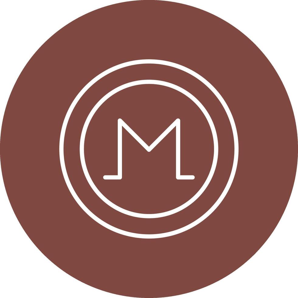 Monero Line Multi Circle Icon vector