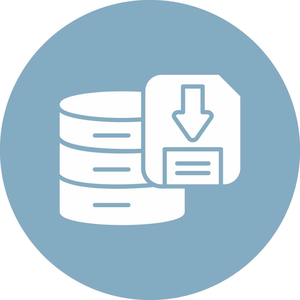 Downloading Data Glyph Multi Circle Icon vector