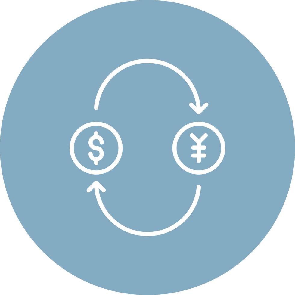 Forex Line Multi Circle Icon vector