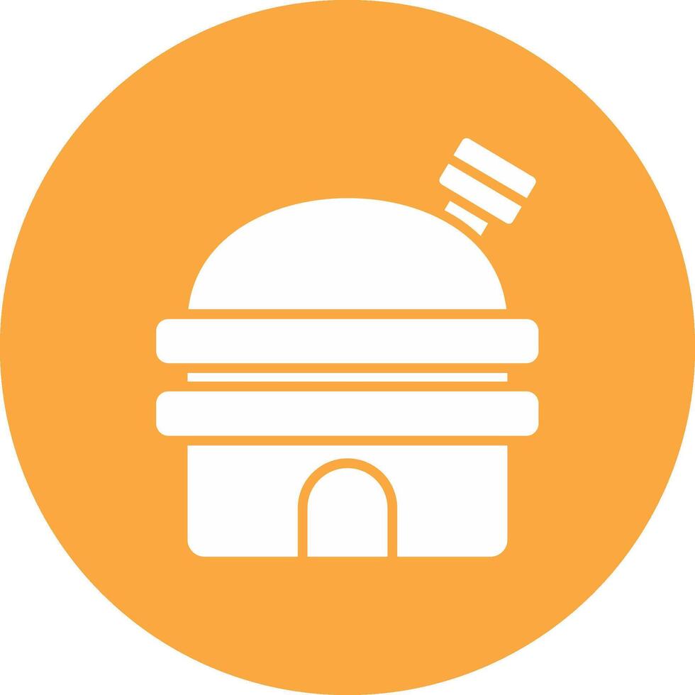 Observatory Glyph Multi Circle Icon vector