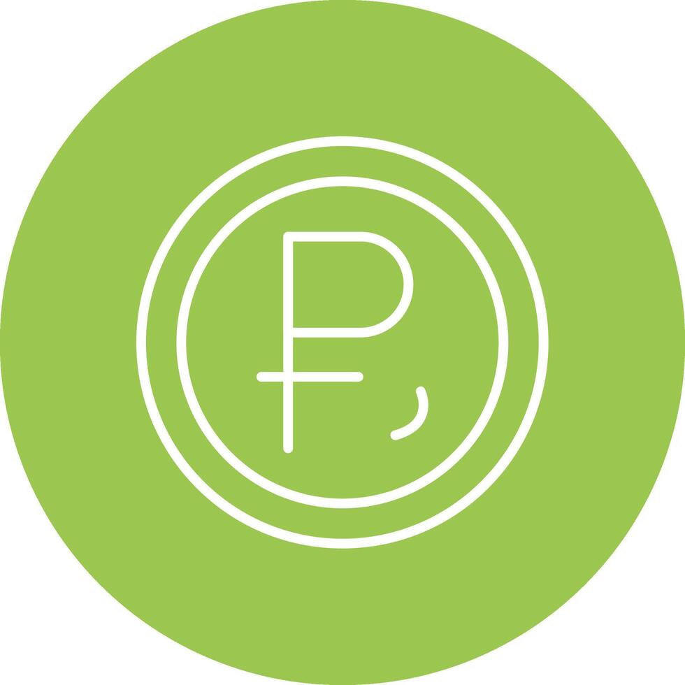 Ruble Line Multi Circle Icon vector