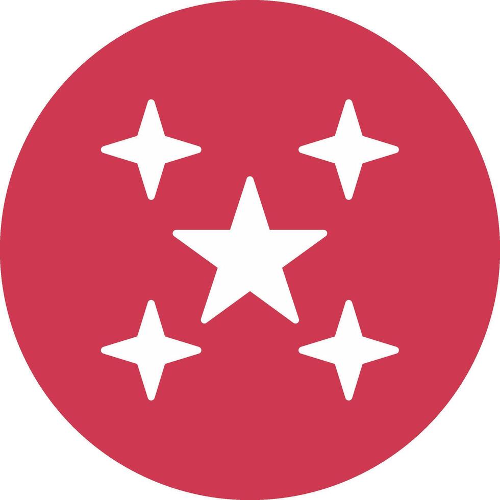 Stars Glyph Multi Circle Icon vector